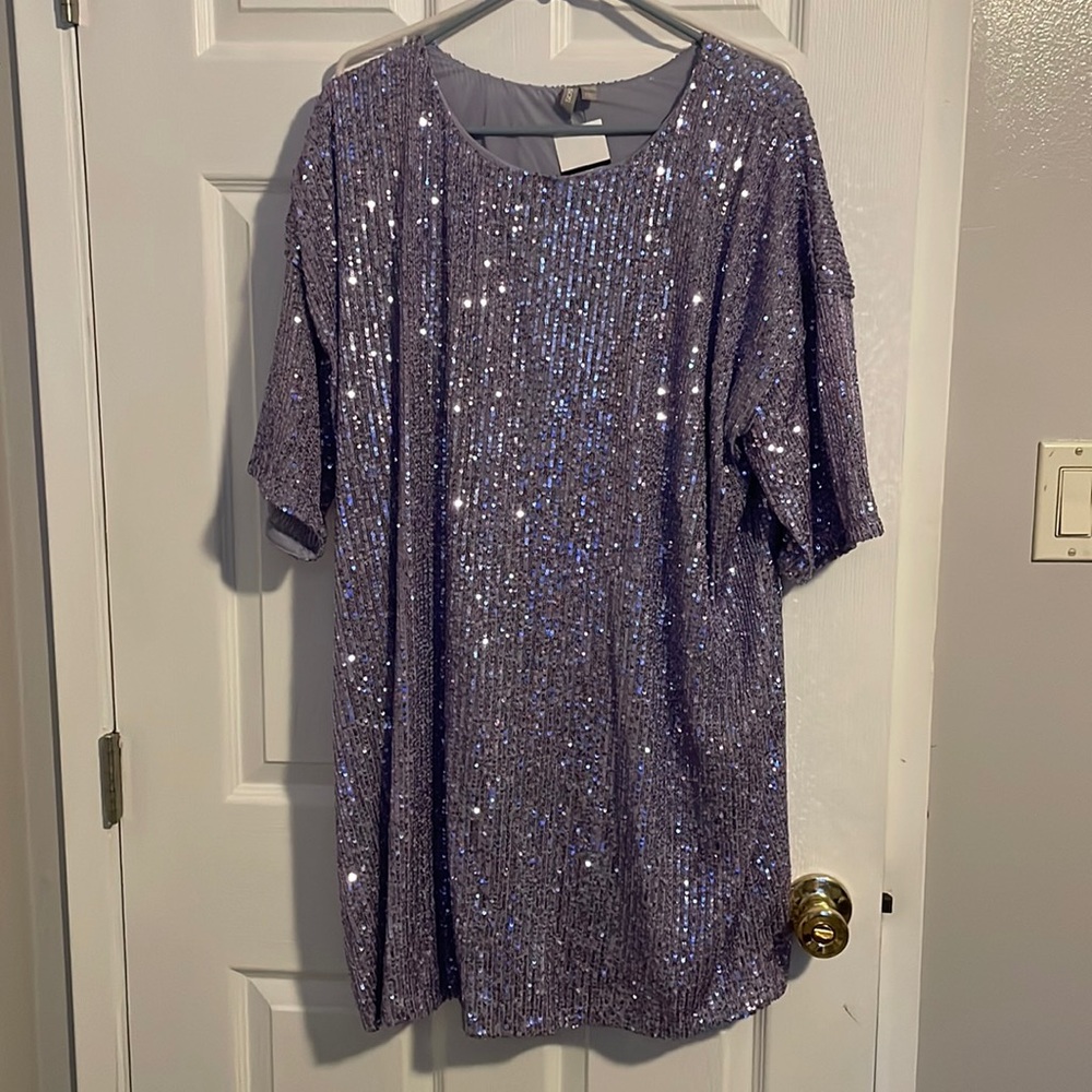 ASOS sequence dress. Lavender color. Baggy fit. Brand new never worn